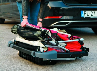 Acra BELLELLI B-Travel detský vozík príves za bicykel červený