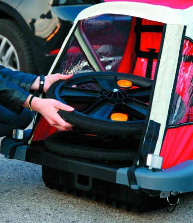 Acra BELLELLI B-Travel detský vozík príves za bicykel červený