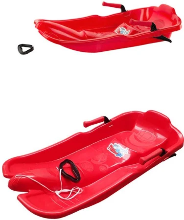 PLASTKON Boby dětské TURBOJET 2 brzdy 85x42x19cm Červené na sníh PLASTKON Boby dětské TURBOJET 2 brzdy 85x42x19cm Červené na sníh