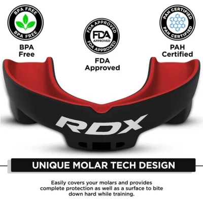 Acra RDX 3W Chránič zubů dospělý černo-červený