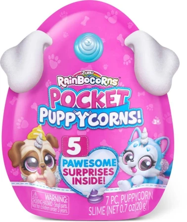 ADC PLYŠ Rainboborns mini pejsek 5 překvapení štěňátko ve vajíčku
