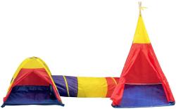 Adventure tent set 2 dětské stany s prolézacím tunelem 340x112x135cm Adventure tent set 2 dětské stany s prolézacím tunelem 340x112x135cm