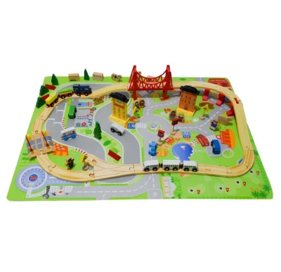 Aga4Kids Dřevěná vláčkodráha 75 dílů (VÝPRODEJ) Aga4Kids Dřevěná vláčkodráha 75 dílů (VÝPRODEJ)
