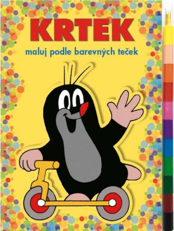 Akim Maľuj podľa farebných bodiek Krtek (Krteček) II. omaľovánky s voskovkami Akim Maľuj podľa farebných bodiek Krtek (Krteček) II. omaľovánky s voskovkami