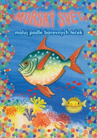 Akim Maluj podle barevných teček + Maxi voskovka 11 barev Mořský svět Akim Maluj podle barevných teček + Maxi voskovka 11 barev Mořský svět