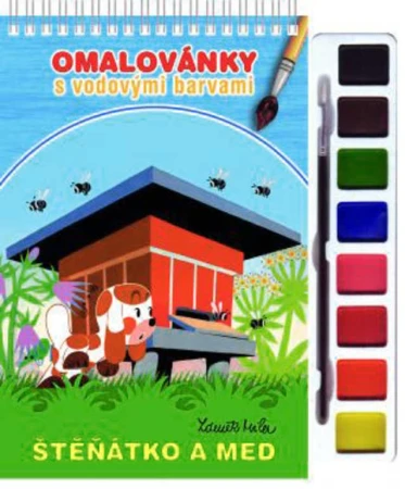 Akim Omalovánky set s barvami a štětcem Štěňátko a med