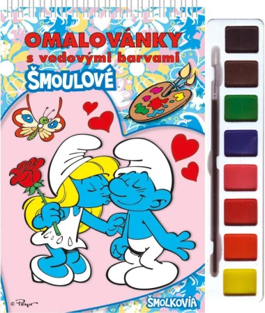 Akim Omaľovanky Šmolkovia omaľovanky s vodovými farbami a štetcom Akim Omaľovanky Šmolkovia omaľovanky s vodovými farbami a štetcom