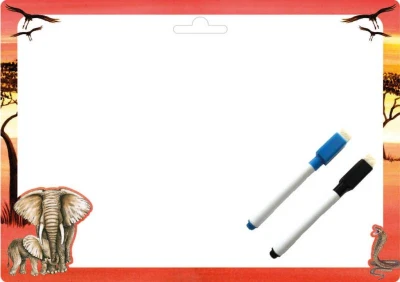 Akim Tabulka oboustranná stíratelná Safari A4 set se 2 popisovači karton Akim Tabulka oboustranná stíratelná Safari A4 set se 2 popisovači karton