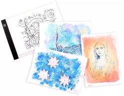 Albi AALBI SCIENCE Maluj jako mistr Kreativní set s barvami a LED tabulkou USB