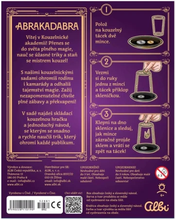 Albi Abrakadabra Kouzelnická akademie Mince skrz sklenice