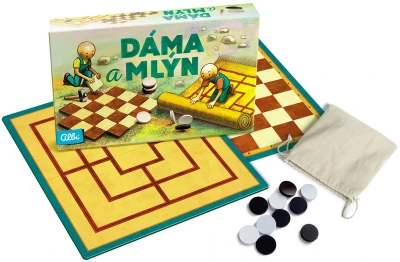 Albi HRA Dáma a mlýn 2v1 (společenská hra)