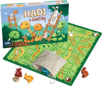 Albi HRA Hadi a žebříky dětské zvířátka (společenská hra)