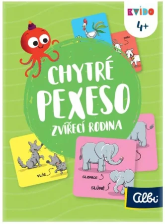 Albi HRA Kvído Chytré pexeso 2 Zvířecí rodina (společenská hra)