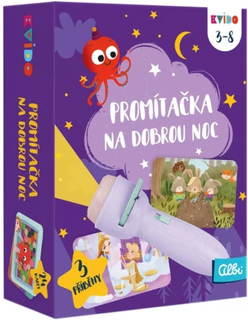 Albi Kvído Promítačka fialová svítilna projektor na baterie Světlo Albi Kvído Promítačka fialová svítilna projektor na baterie Světlo