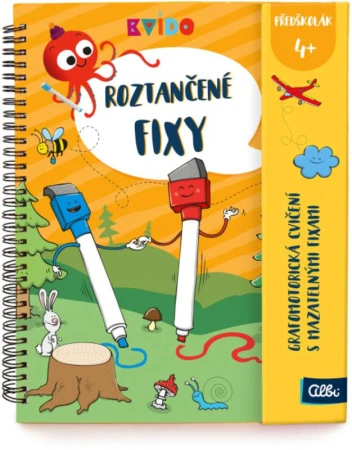 Albi Kvído Roztančené fixy interaktivní sešit s aktivitami různé druhy