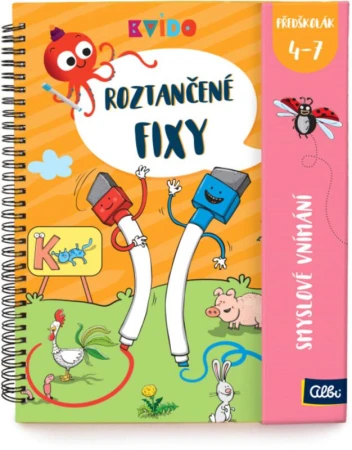 Albi Kvído Roztančené fixy interaktivní sešit s aktivitami různé druhy
