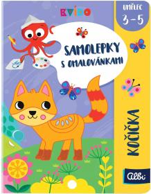Albi Kvído Samolepky s omalovánkami Kočička / Pejsek 2 druhy Albi Kvído Samolepky s omalovánkami Kočička / Pejsek 2 druhy