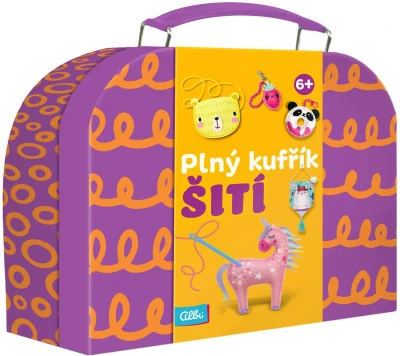 Albi Plný kufřík Šití dětská kreativní sada v kufříku Albi Plný kufřík Šití dětská kreativní sada v kufříku
