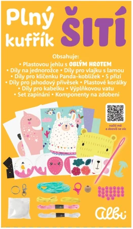Albi Plný kufřík Šití dětská kreativní sada v kufříku