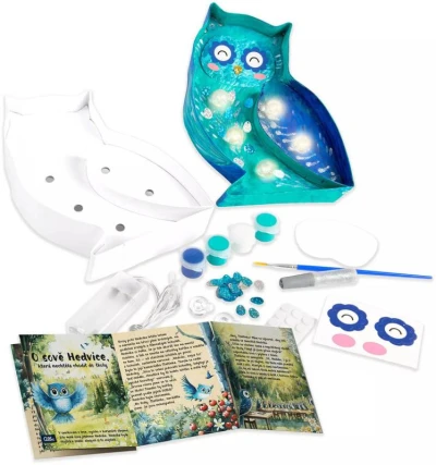 Albi SCIENCE Lampička Sova kreativní set na baterie LED Světlo
