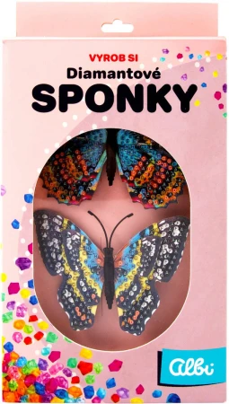 Albi Vyrob si Diamantové sponky motýlci 2ks kreativní sada