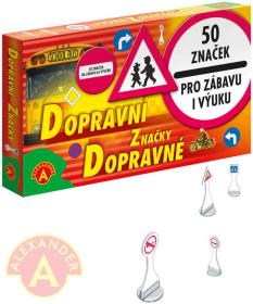 Alexander Dopravní značky 5cm set 50ks se stojánky karton/plast