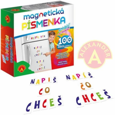 Alexander Hra Písmenka magnetická set 100ks na lednici Alexander Hra Písmenka magnetická set 100ks na lednici