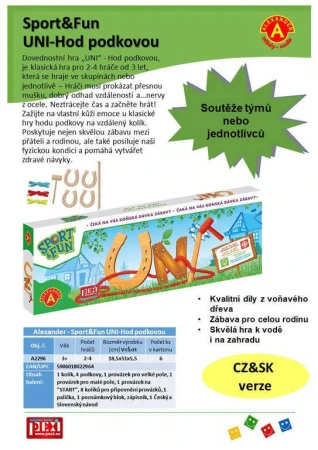 Alexander Hra Sport and fun UNI Hod podkovou (společenská hra)