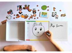 Alexander Psaní s magnety - set Farma - kreslení, aranžování