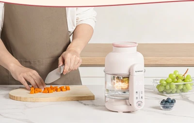AMZCHEF CE-F5-CW bílo-růžový přístroj na přípravu dětské výživy