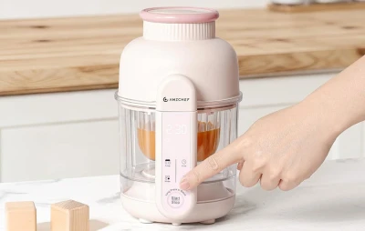 AMZCHEF CE-F5-CW bílo-růžový přístroj na přípravu dětské výživy