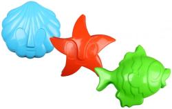 Androni Formička velká bábovička zvířátko moře 3 druhy 4 barvy na písek