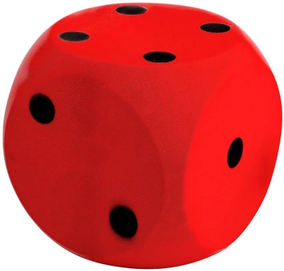 Androni Kostka hrací soft měkká 10cm červená molitanová Androni Kostka hrací soft měkká 10cm červená molitanová