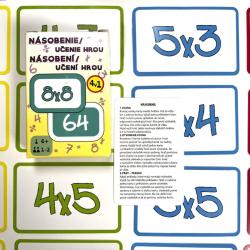Argus Hra hrací karty edukační násobilka 4v1