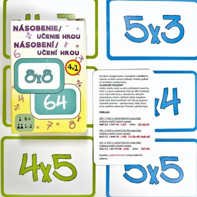 Argus Hra hrací karty edukační násobilka 4v1