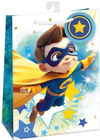 Argus Taška dárková akční hrdina 23x32x13cm papírová lesklá