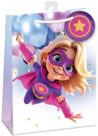 Argus Taška dárková akční hrdinka 23x32x13cm papírová lesklá