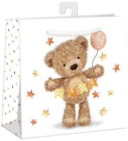 Argus Taška dárková medvídek 16x16x8cm papírová matná