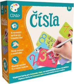 ARTO Čísla naučný set psaní čísel 16 karet s fixem a houbičkou