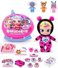 Asmodee Babycorns S1 Miminko s doplňky 15 překvapení v kolébce 4 druhy