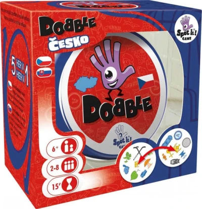 Asmodee Hra postřehová Dobble Česko plechová krabička (společenská hra)