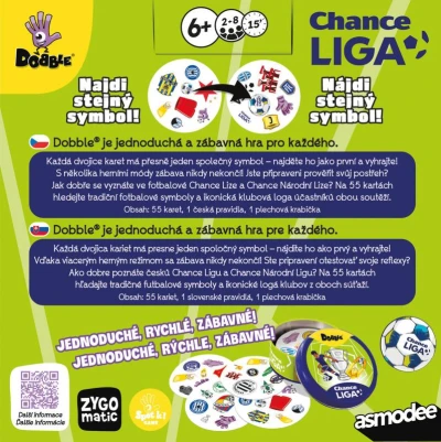 ASMODEE Hra postřehová Dobble Chance liga (společenská hra)