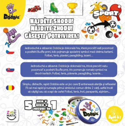 ASMODEE Hra postřehová Dobble Sport (společenská hra)