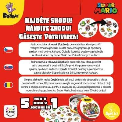 Asmodee Hra postřehová Dobble Super Mario (společenská hra)