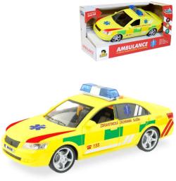 Auto 24cm záchranná služba s hlasem posádky na baterie na setrvačník Světlo Zvuk Auto 24cm záchranná služba s hlasem posádky na baterie na setrvačník Světlo Zvuk