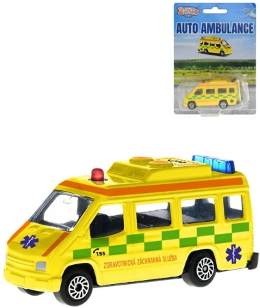 Auto ambulance CZ 2-Play Traffic sanitní vůz sanitka na volný chod kov Auto ambulance CZ 2-Play Traffic sanitní vůz sanitka na volný chod kov