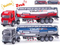 Auto cisterna kovová 1:24 na setrvačník na baterie Světlo Zvuk 2 barvy