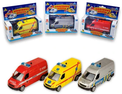 Auto City Collection záchranné složky Světlo Zvuk 3 druhy kov Auto City Collection záchranné složky Světlo Zvuk 3 druhy kov