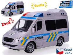 Auto dodávka česká policie CZ design na setrvačník na baterie Světlo Zvuk