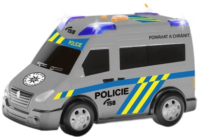 Auto dodávka česká policie CZ design volný chod na baterie Světlo Zvuk Auto dodávka česká policie CZ design volný chod na baterie Světlo Zvuk